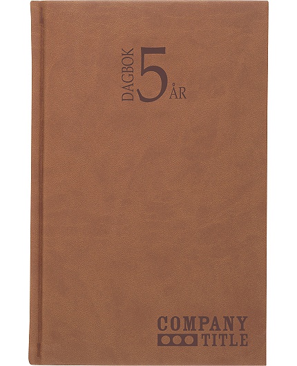 5-årsdagbok konstläder cognac-1055