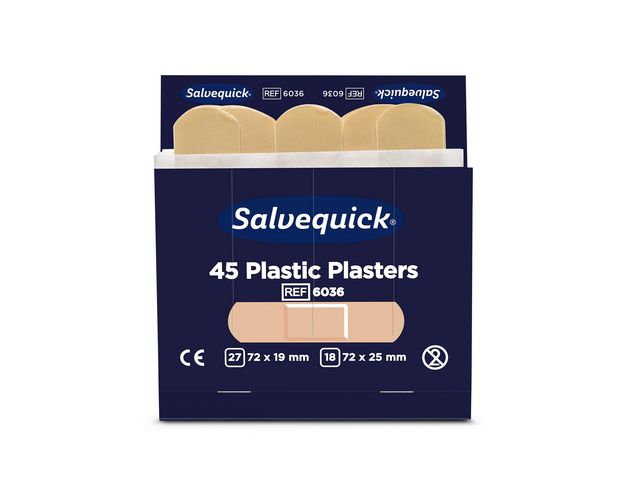 Salvequick Plåster refill plast, fp om 45 st