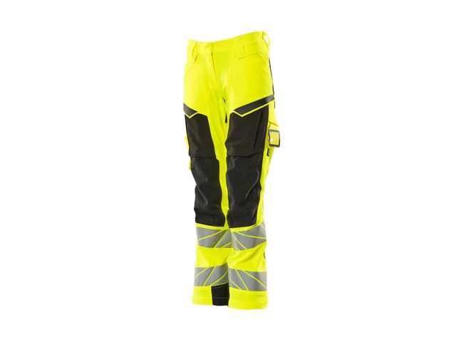 MASCOT® Varselbyxor dam kl 1 stretch sv/gu 76c40, st