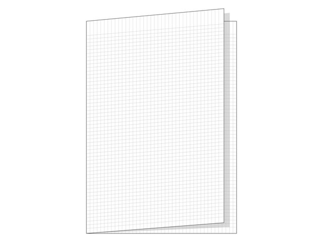Skrivpapper A3 vikt, vitt 70g ohålat papper, rutat 5x5mm, fp om 250 blad