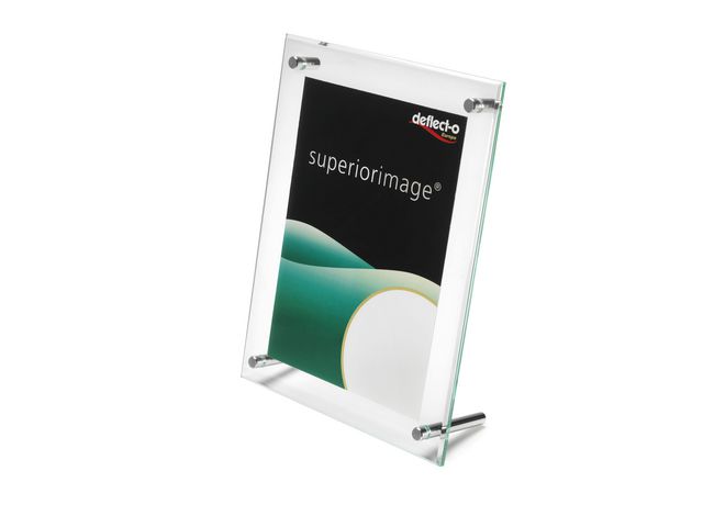 deflecto® Akrylställ A4 lutande stående, st