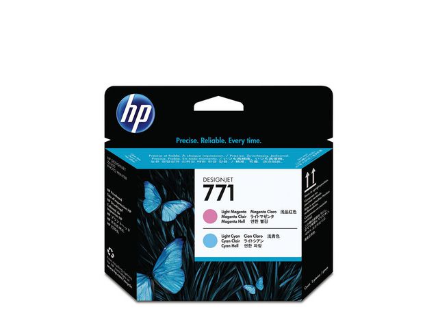 HP Skrivhuvudbläckpatron 771, ljus magenta, ljus cyan, CE019A, st