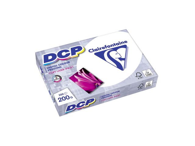 Clairefontaine Kopieringspapper 1807C A4 200g ohålat, bunt om 250 blad