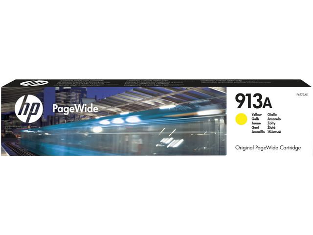 HP Bläckpatron, PageWide 913A, gul, singelförpackning, st