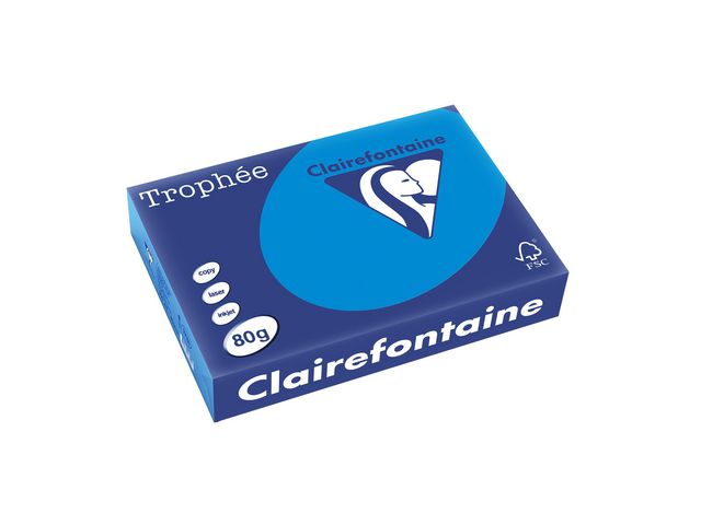 Clairefontaine Kop.ppr A4 80G djupblå, bunt om 500 blad