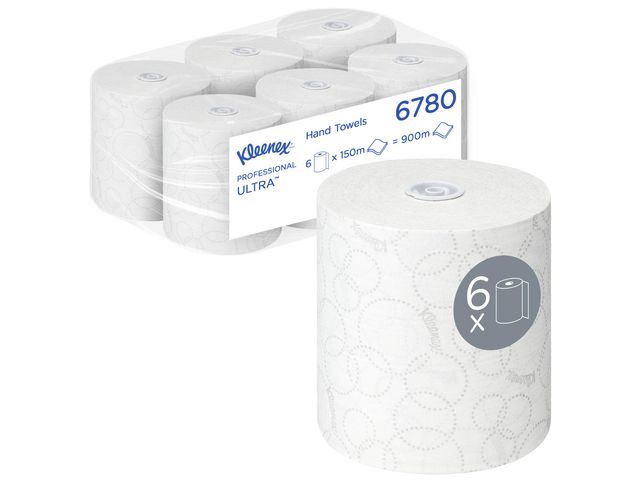 Kleenex® Pappershandduk Ultra Paper Towels vit, fp om 6 rullar