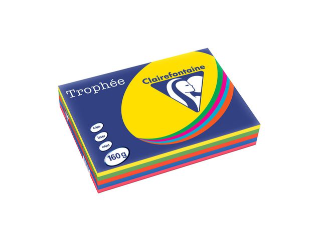 Clairefontaine Kopieringspapper A4 160g ohålat intensiv, bunt om 250 blad