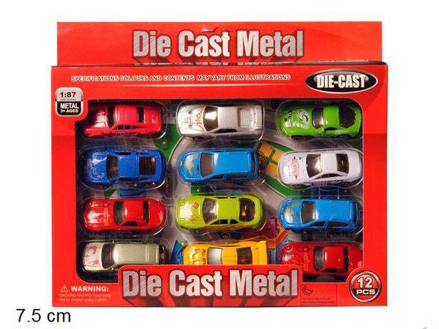 Bilar i metall 12/fp, fp om 12 st