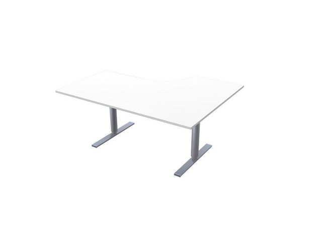 LANAB DESIGN Skrivbord El Vänster 160x120cm vitlam/grå, st