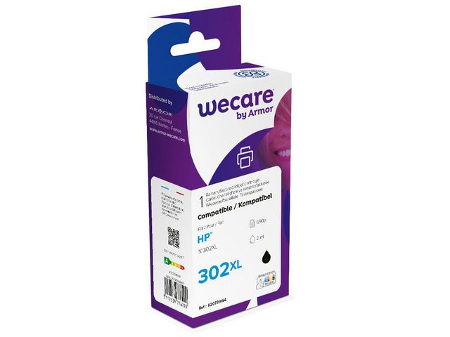 Wecare Bläckpatron 302XL svart, st
