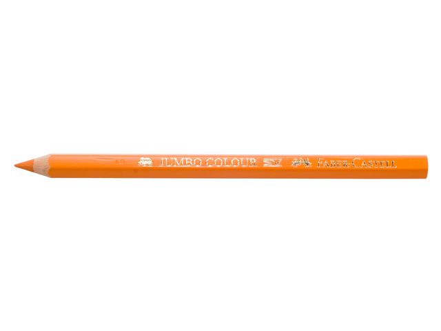 Faber-Castell Färgpenna, Jumbo, sexkantig pennkropp, orange, fp om 12 st