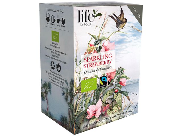 life BY FOLLIS Te Sparkling Strawberry, fp om 20 st