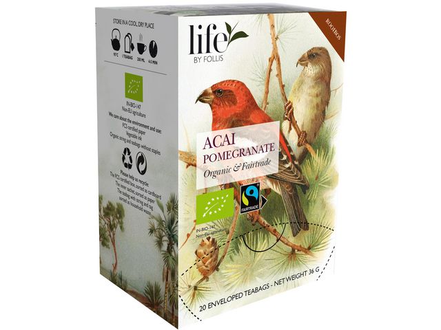 life BY FOLLIS Te Acai granatäpple, fp om 20 st