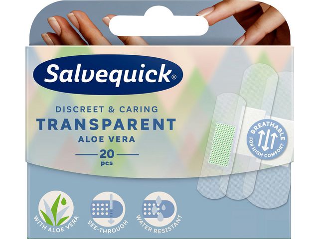 Salvequick Plåster Aloe Vera Transparent, fp om 20 st