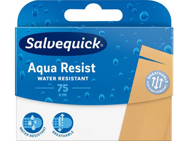 Salvequick Plåster Aqua Resist 75cm, rulle om 75 cm