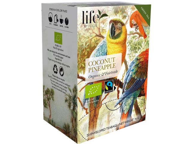 life BY FOLLIS Te Kokos ananas, fp om 20 st