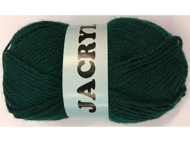 Akrylgarn 50g mörkgrön, st