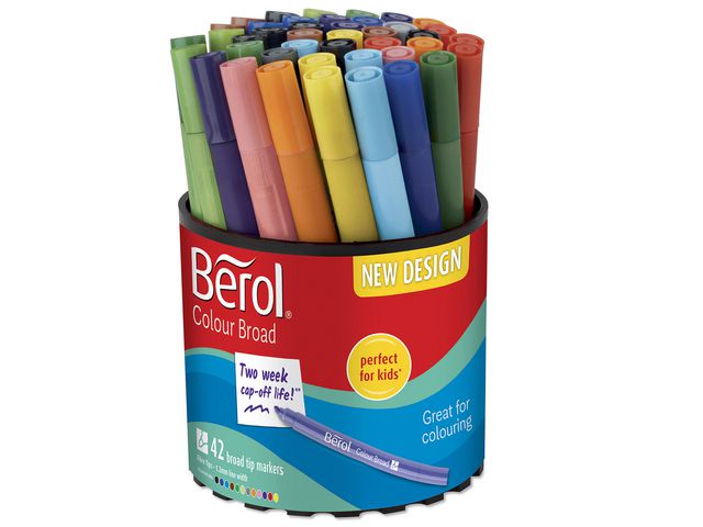 Berol Fiberpenna Colourbroad, fp om 42 st