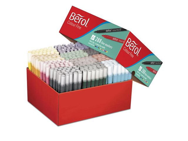 Berol Fiberpenna Colorfine, fp om 288 st