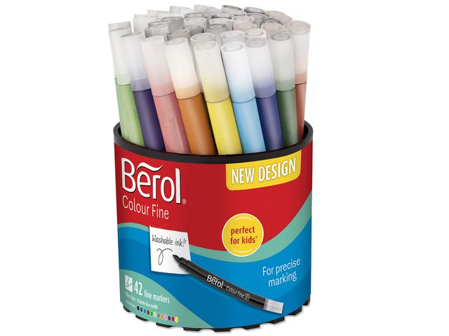 Berol Fiberpenna Colorfine, fp om 42 st
