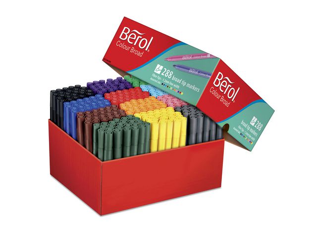 Berol Fiberpenna Colourbroad, fp om 288 st