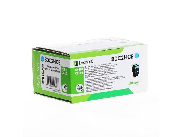 Lexmark Toner 80C2HCE Cyan, st