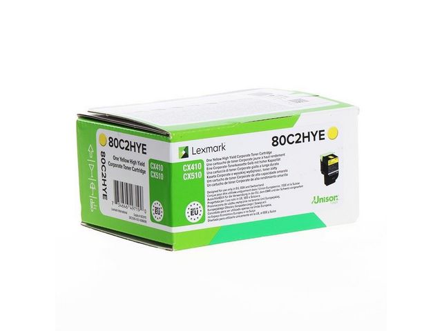Lexmark Toner 80C2HYE Gul, st