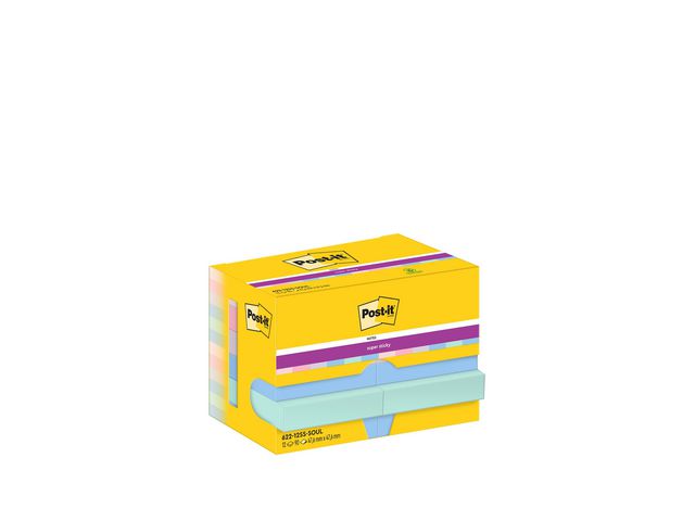 Post-it® Notes SS Soulful 47,6x47,6mm, fp om 12 st