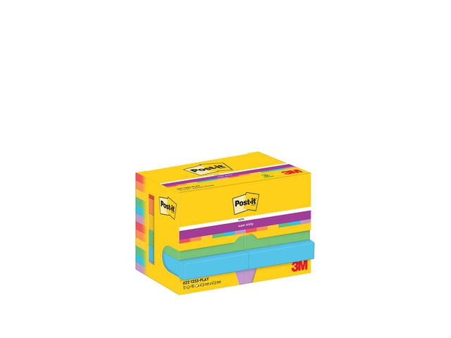 Post-it® Notes SS Playful 47,6x47,6mm, fp om 12 st