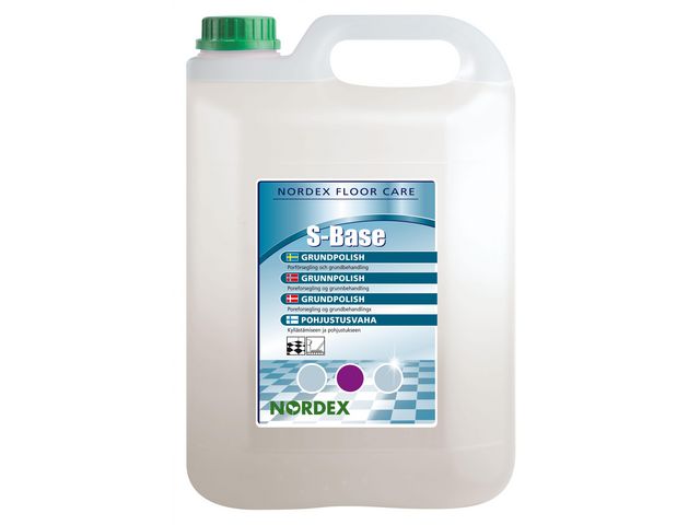 NORDEX Golvimpregnering S-Base för linoleum- och stengolv, 5 l, flaska om 5 l