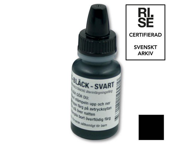 Stamko K-Bläck 10 ml Svart Arkivbeständig, flaska om 10 ml