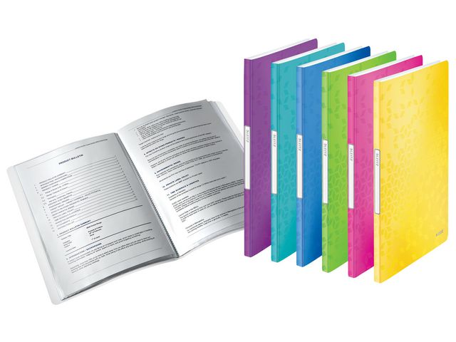 Leitz Demopärm WOW PP 40-f f.färg 6/FP, fp om 6 st