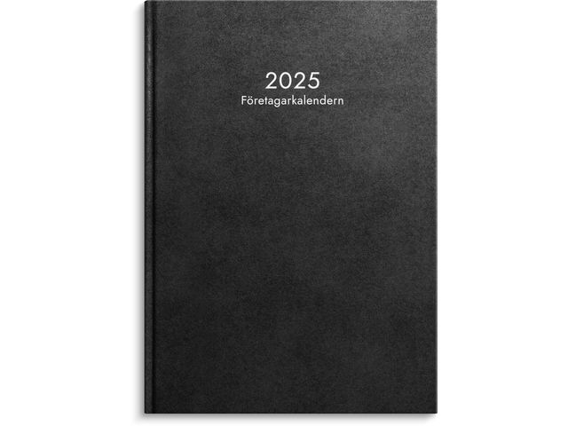 Burde Kalender 2025 Företagarkalendern svart konstläder, st