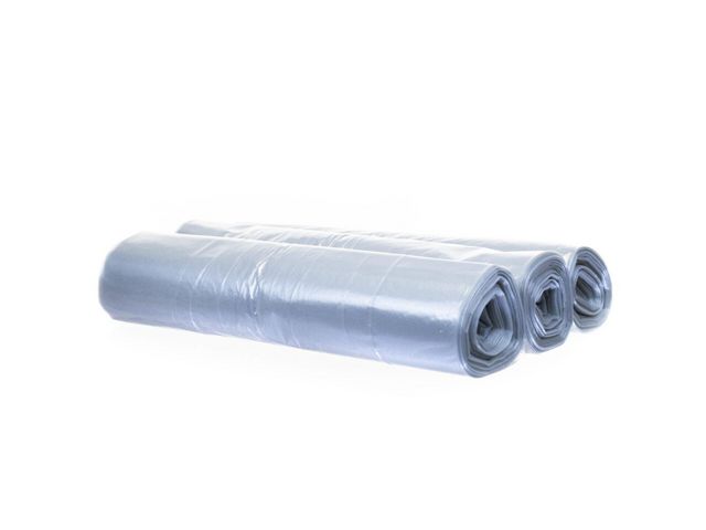 Plastsäck LD 125L 30my transparent, rulle om 25 st
