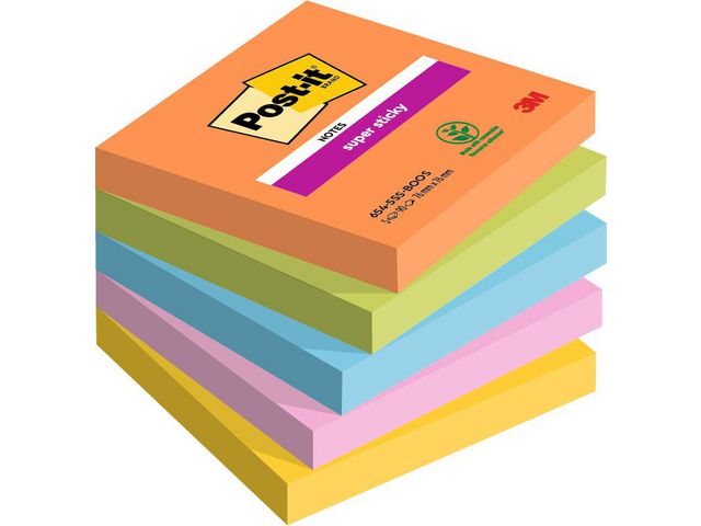 Post-it® Notes Supersticky Boost Collection 76x76mm, fp om 5 st