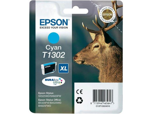 Epson Bläckpatron C13T13024012 Cyan, st