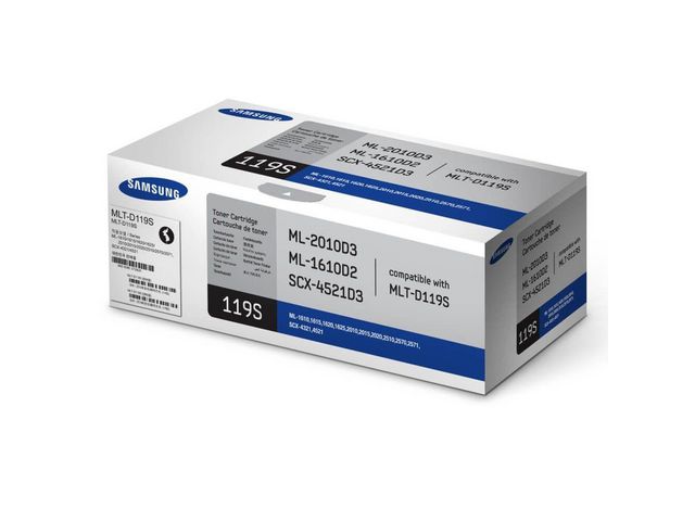 Samsung Toner, MLT-D119S, svart, singelförpackning, SU863A, st