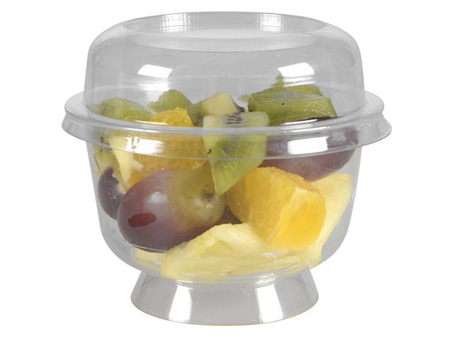 Plastbägare Dessert PS m.fot klar 200ml, fp om 25 st