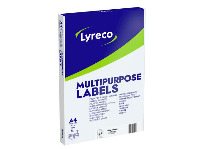 Lyreco Etikett 41x70mm, st