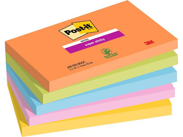 Post-it® Notes Supersticky Boost 76x127mm, fp om 5 st