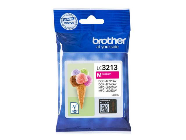 Brother Bläckpatron LC3213 Magenta, st