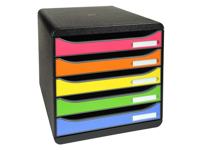 Exacompta Blankettbox BIG-BOX PLUS 5 lådor regnbåge, st