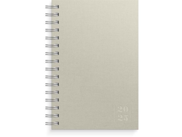 Burde Kalender 2025 Dagbok Textile beige, st