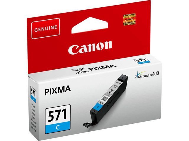 Canon Bläckpatron CLI-571C (0386C001), cyan, singelpack, standardkapacitet, st