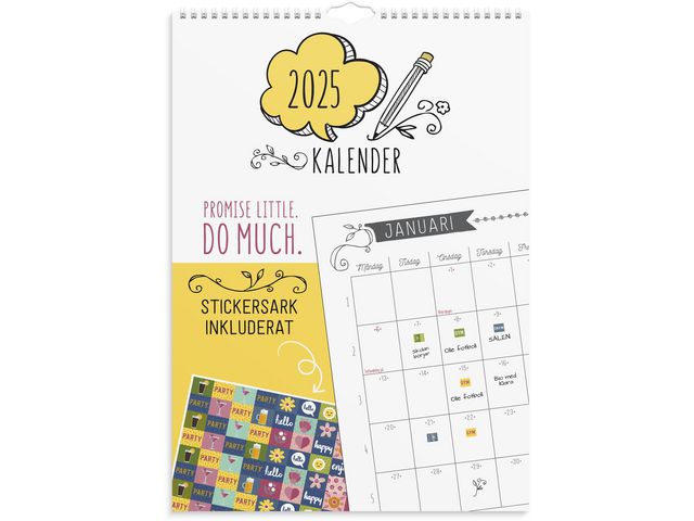 Burde Väggkalender 2025 Doodle, st