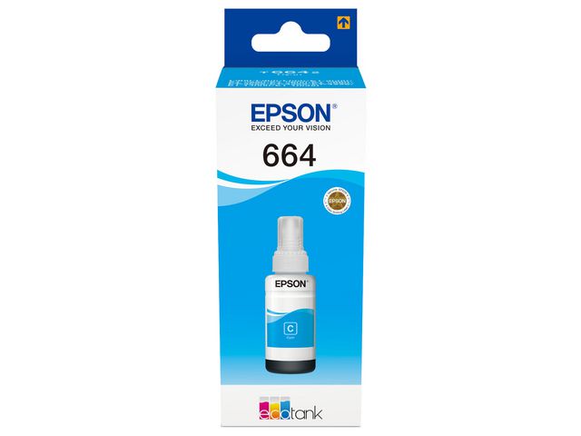 Epson Bläckrefill, C13T664240, T6642, cyan, singelförpackning, st