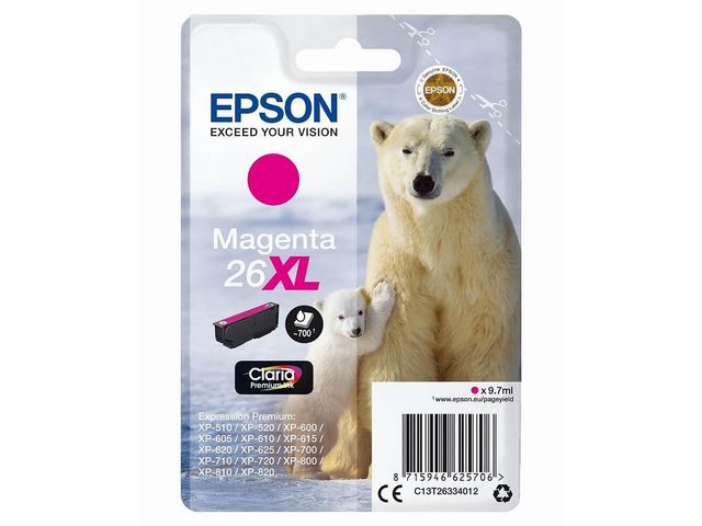 Epson Bläckpatron C13T26334012 Magenta, st