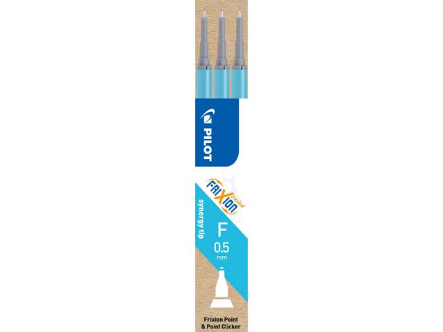 Pilot Refill FriXion Synergy 0,5mm ljusblå, fp om 3 st