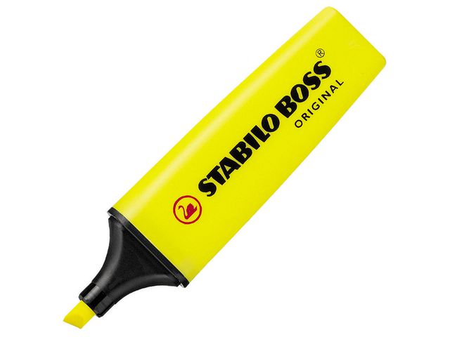 STABILO Överstrykningspenna BOSS Original gul snedskuren spets 2+5mm 70/24, st