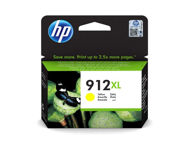 HP 912XL bläckpatron, gul, hög kapacitet, 9,19 ml, st